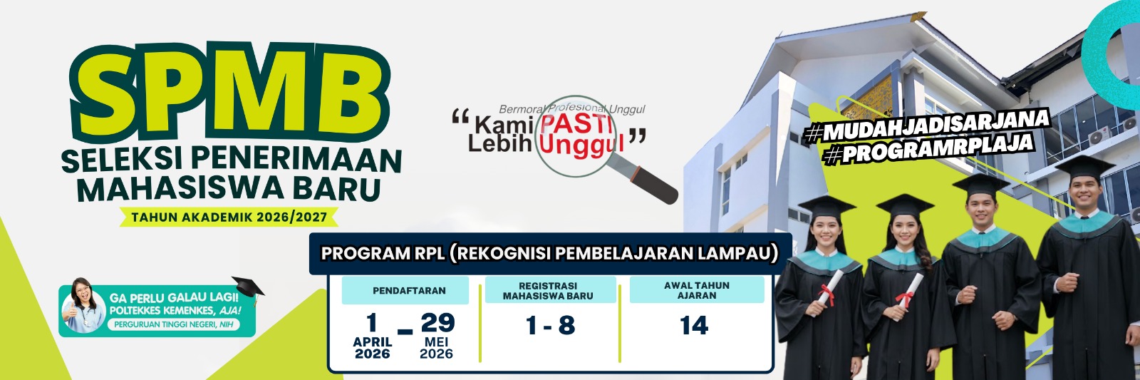Pendaftaran Mahasiswa Baru Jalur RPL Poltekkes Kemenkes Banjarmasin TA 2026/2027
